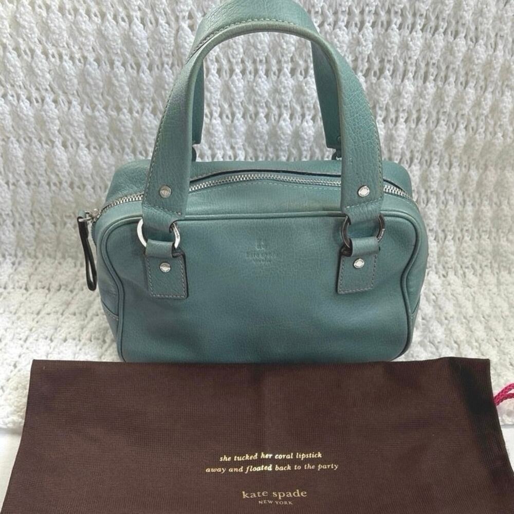 kate spade teal leather satchel